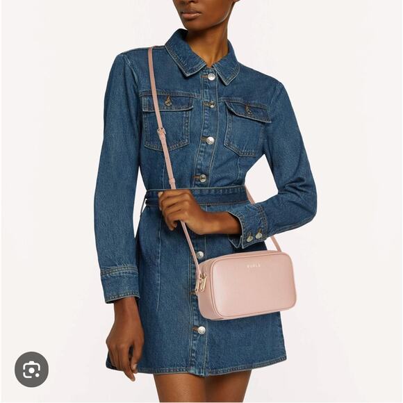 Furla Lilli crossbody bag in moonstone ( light dusty pink) New with tag - Picture 11 of 14